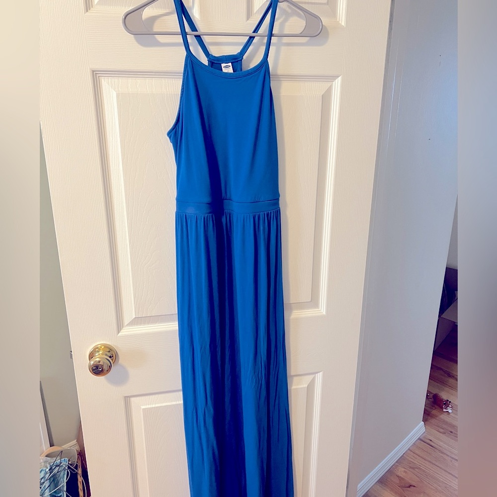 Blue Cotton Maxi Dress